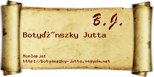 Botyánszky Jutta névjegykártya